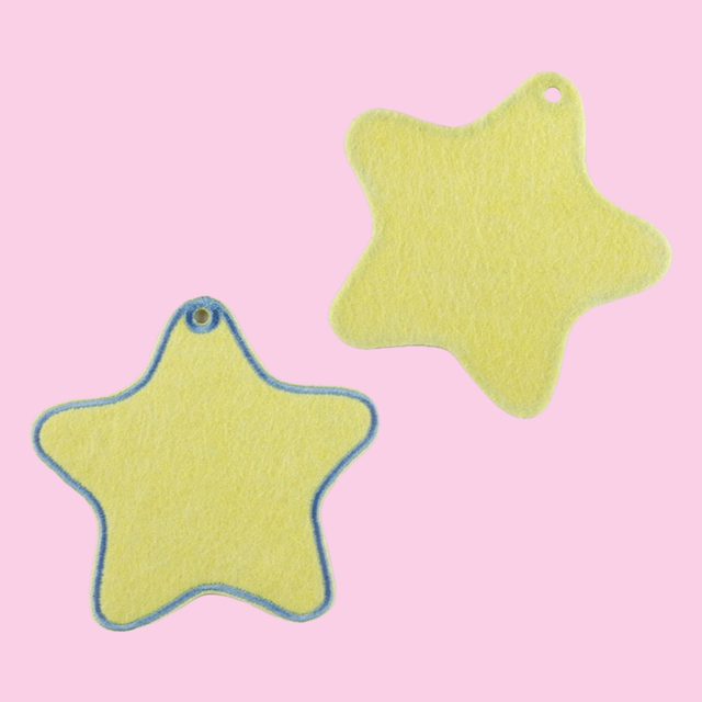 DIY Cute Cartoon Name Tag / Bag Charm - Yellow Star