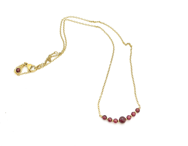 Collier fin Grenat 