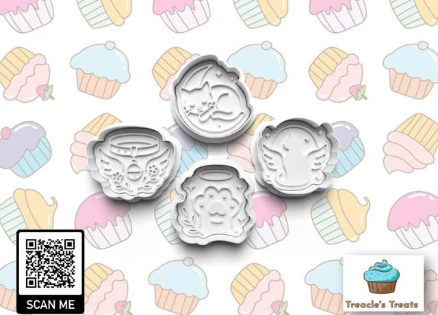 Heavenly Cat Fondant/cookie stamps with cutters (1)