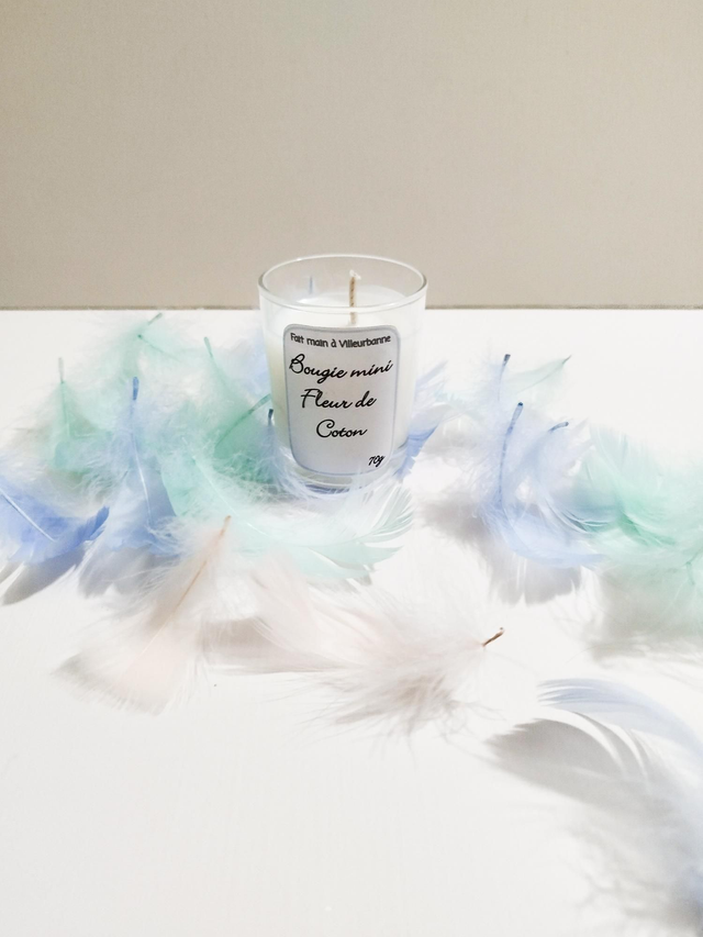 Bougie mini fleur de coton 70g