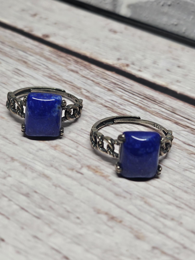 Bague en Argent 925 &amp; Lapis-lazuli – Ajustable