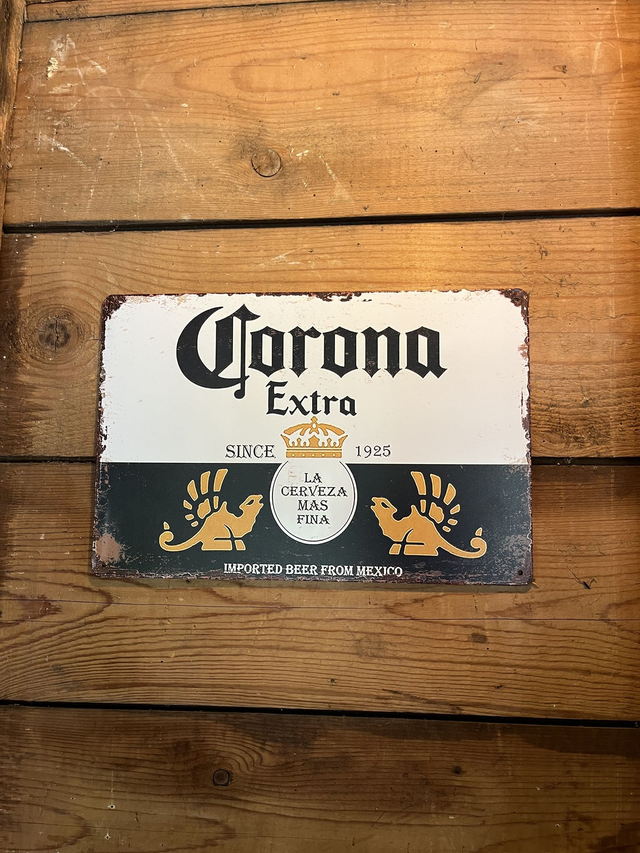 Corona metalen bierbord - 30 x 20 cm