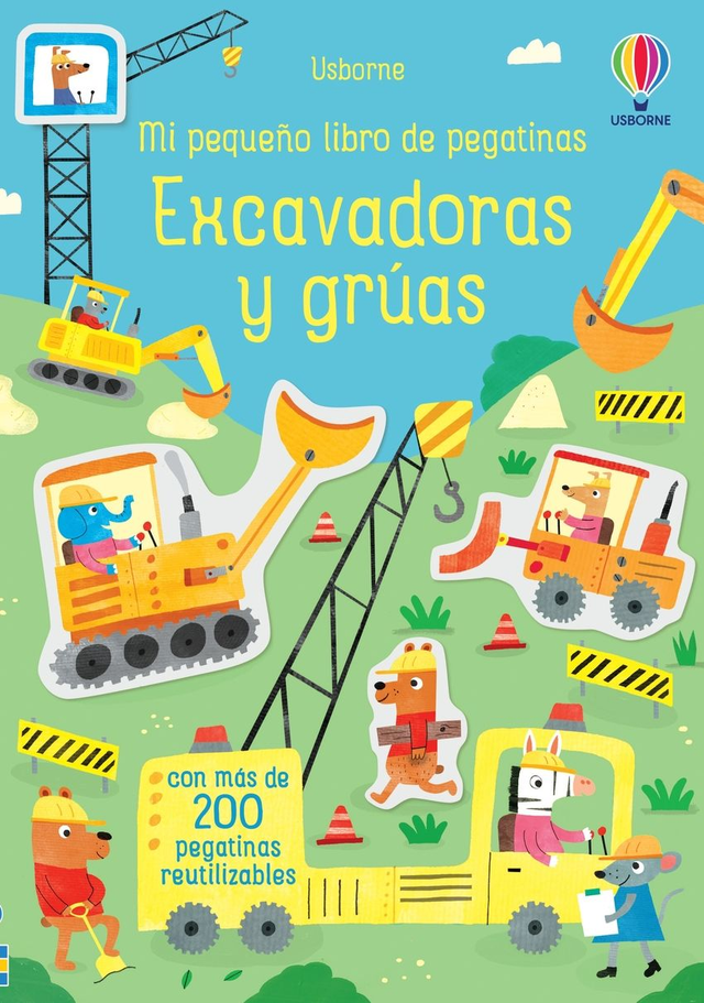  Excavadoras y grúas - Mi pequeño libro de pegatinas - Hannah Watson