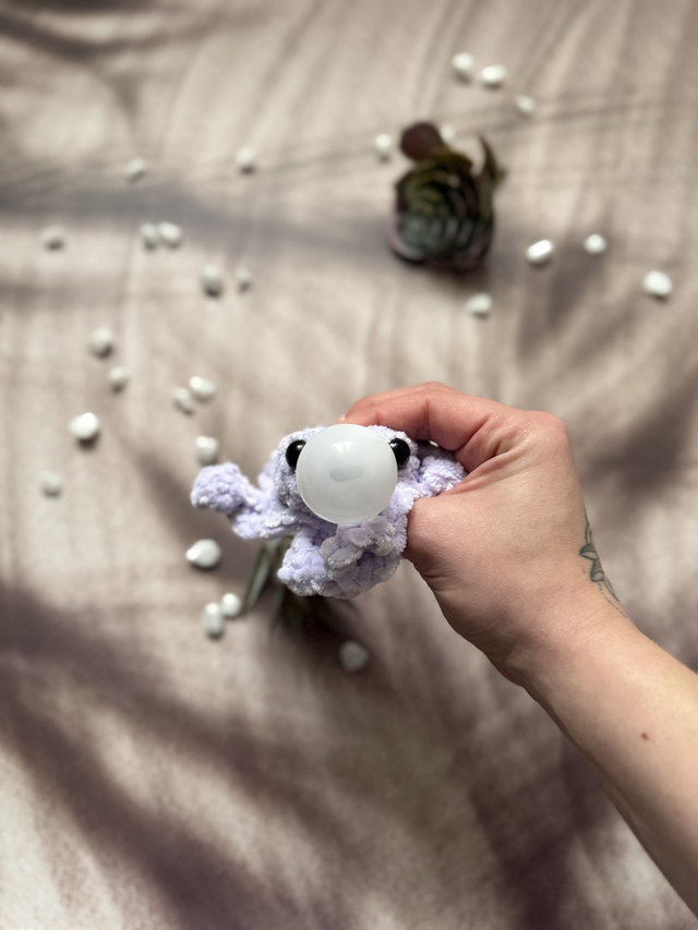 Antistress poulpe tout doux lilas pastel