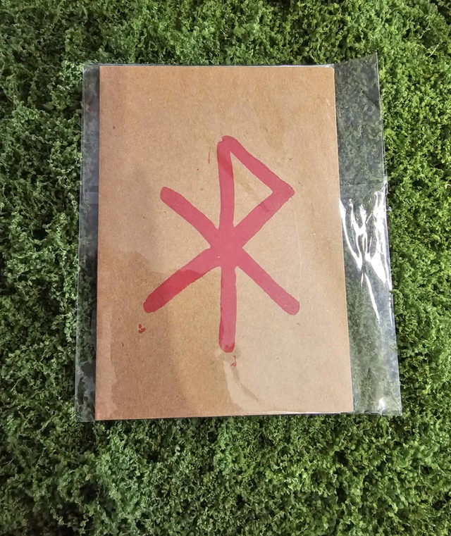 Linogravure Glyphe amour 