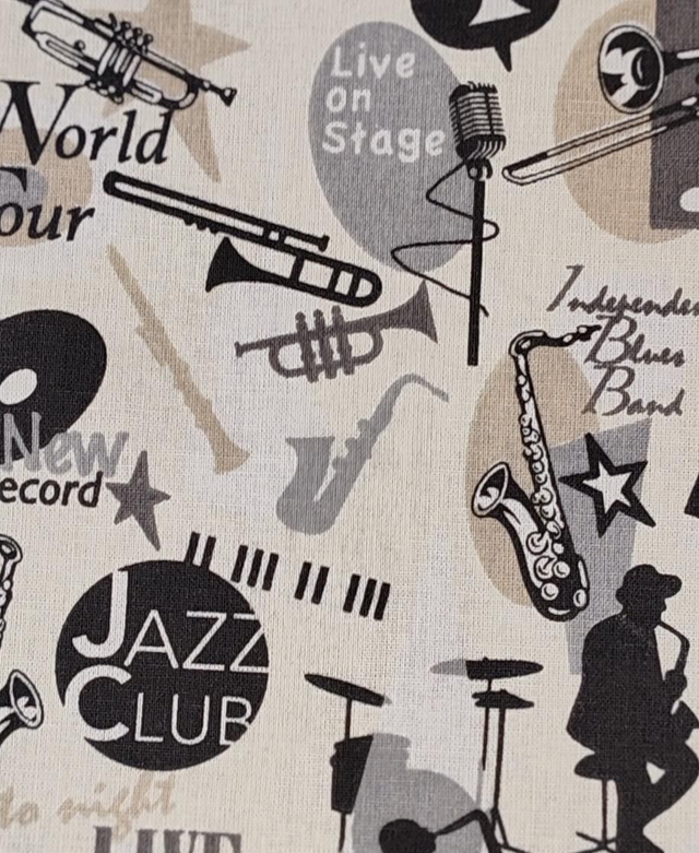 Serviette en bambou &quot;JAZZ N&amp;B&quot;