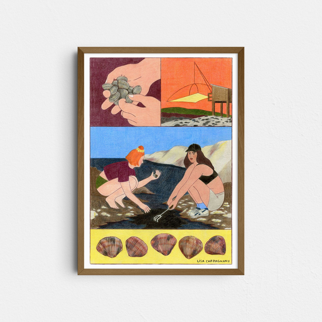 La pêche aux palourdes (impression Fine Art Giclée)