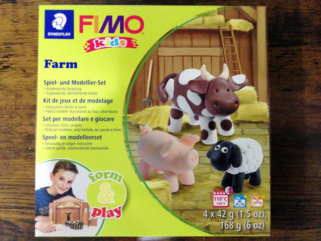 Kit fimo kids animaux de la ferme 