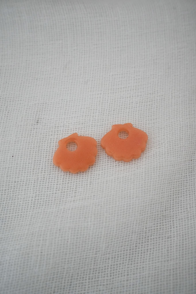 Petites pampilles coquillages oranges