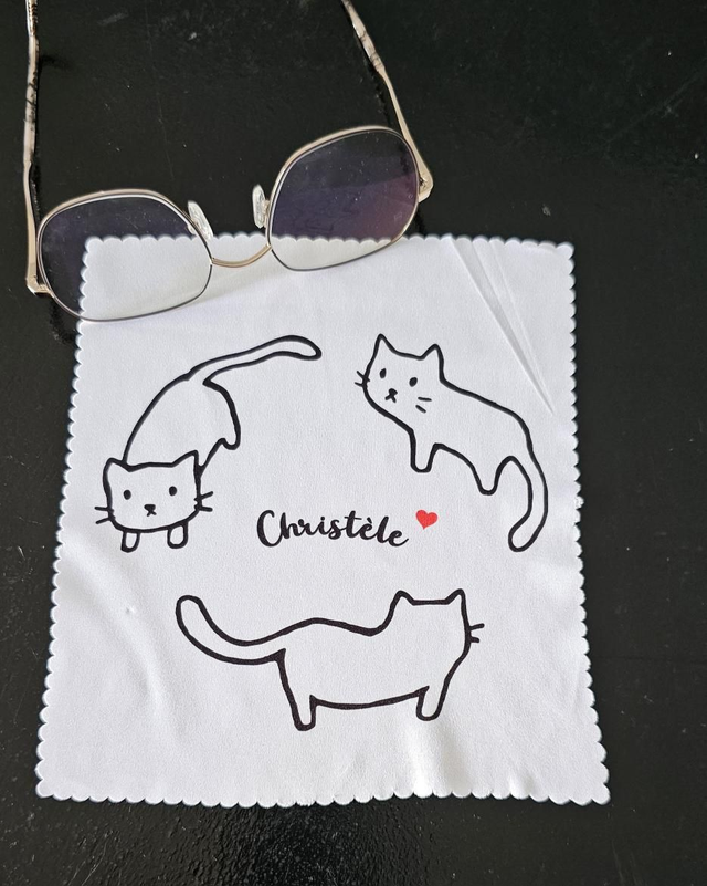 Lingette personnalisée pour lunettes 