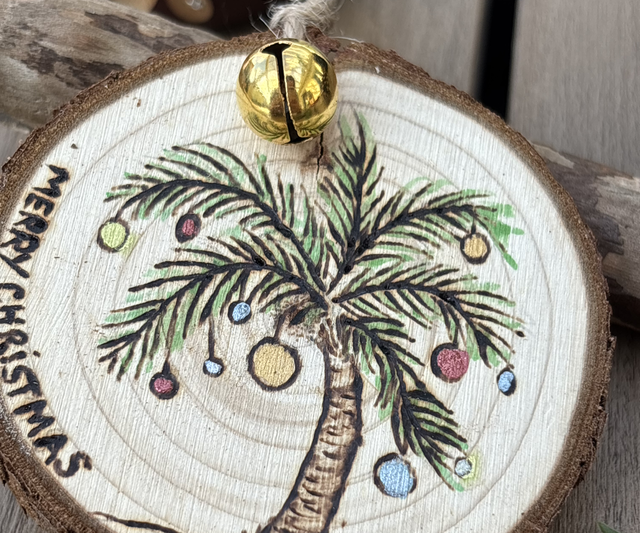 Boule de Noël en bois Palmier de Noël