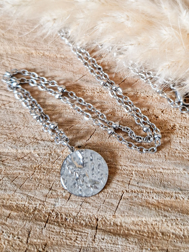 Collier "Sequin" - Modèle argenté