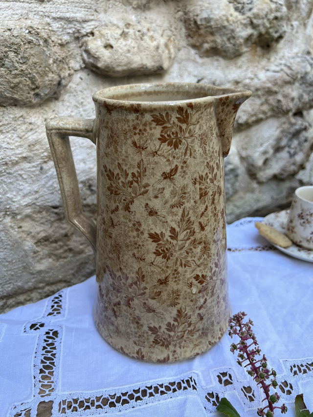 PERSE- Grand pichet Sarreguemines - Terre de Fer