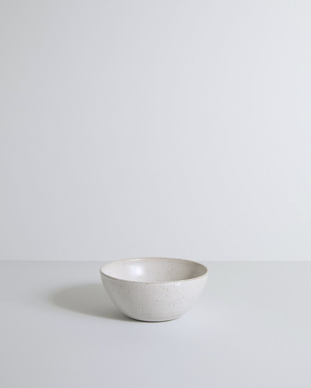 Small white speckled bowl