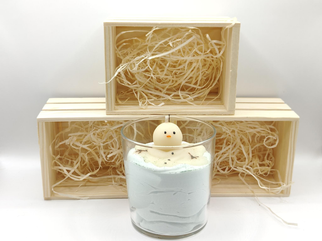 Bougie bonhomme de neige parfumée 