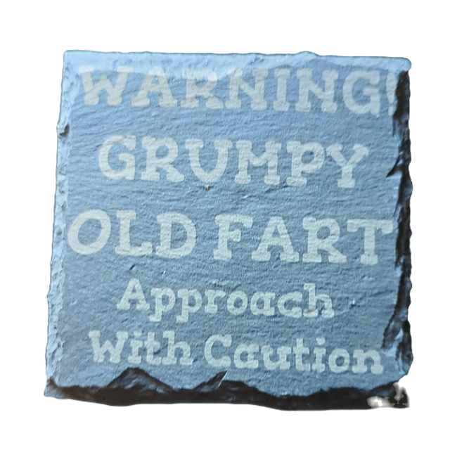 Warning Grumpy Old Fart Approach With Caution Square Coaster