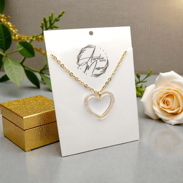 Collier "Ivory Hearts"