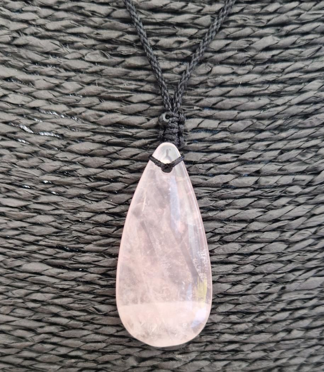 Pendentif Quartz rose 