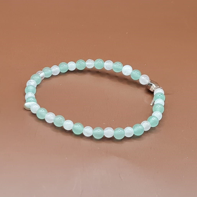 Bracelet enfant Aventurine verte - quartz rose
