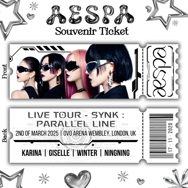 Aespa Souvenir Concert Ticket - London Concert