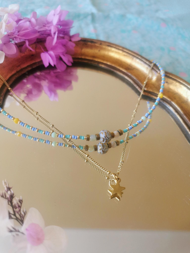 Collier Amazonite &amp; Bleu