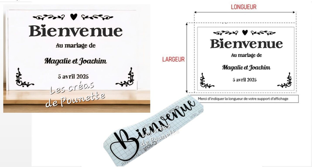 Stickers pour panneau de bienvenue (support carré)