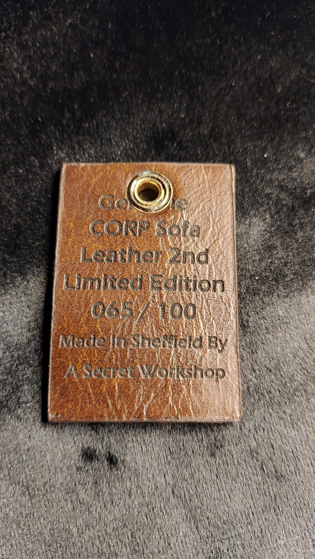 065 / 100 2nd Limited Edition Genuine CORP SOFA Leather Keyring 