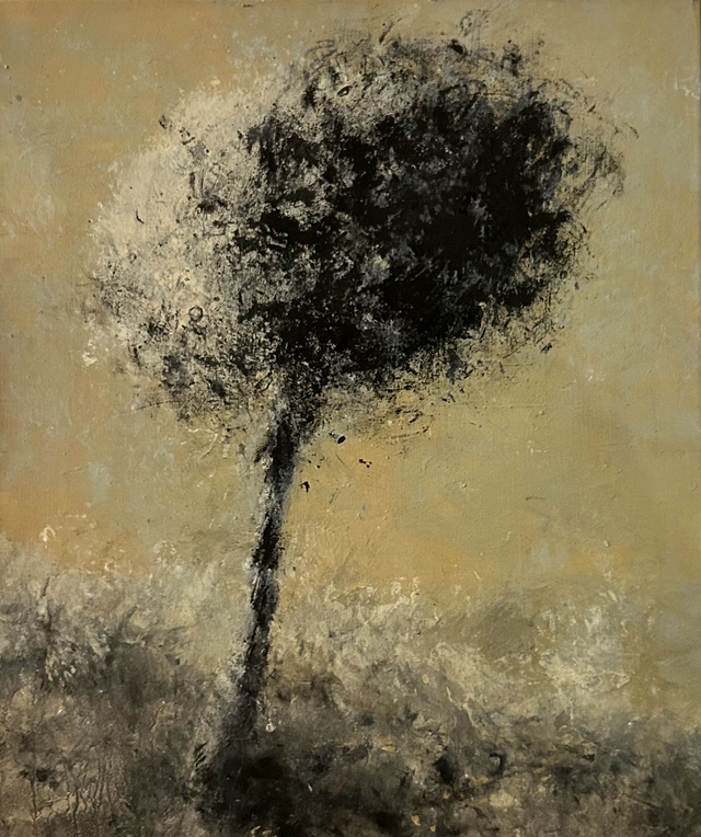 VENDU Jean-Jacques MAHO_Paysage,  peinture acrylique