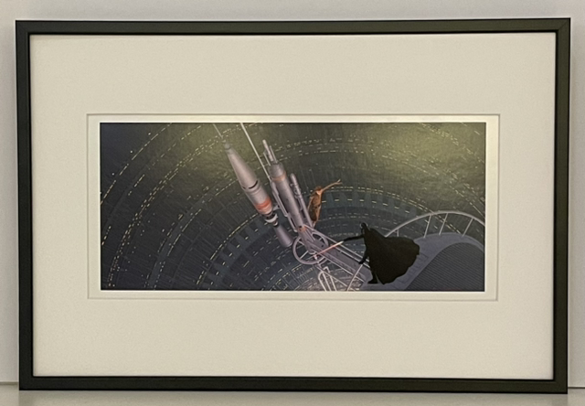 Sword fight on antenna- Ralph McQuarrie / Star Wars 