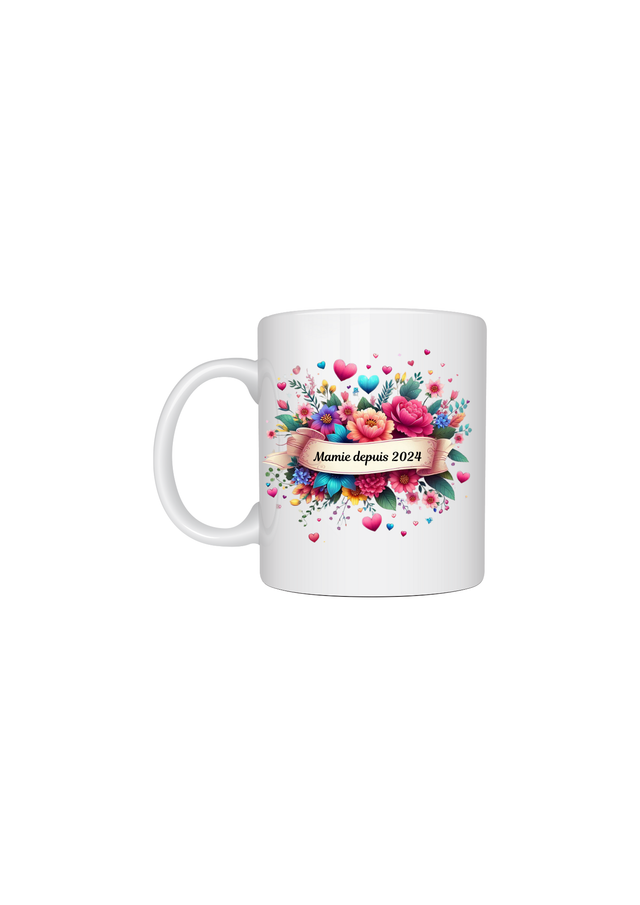 Mug motif mamie depuis 2024 