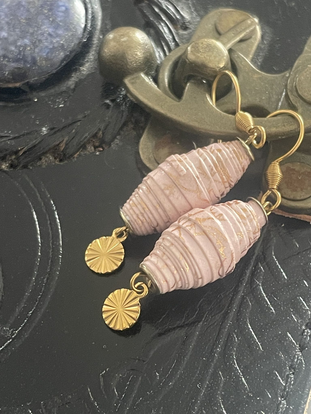 Boucle d’oreille Rose tendresse