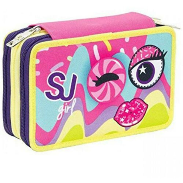  ASTUCCIO 3 ZIP FACCE DA SJ SEVEN SJ GANG 