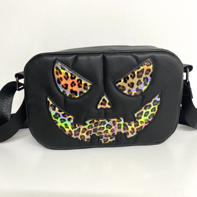 Black Pumpkin Face Crossbody Bag