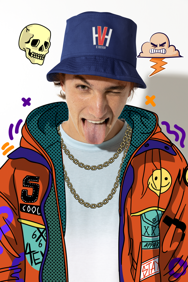 S. a.1 - Bob en coton à logo imprimé