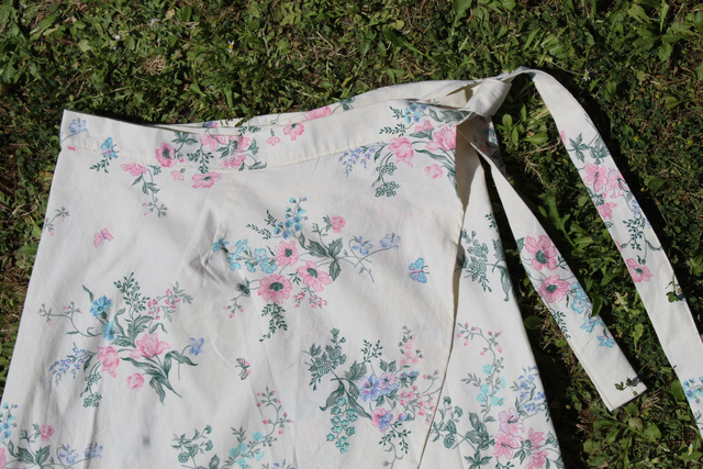 Jupe portefeuille upcyclée fleurs - Taille unique 