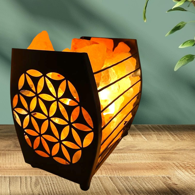 Lampe brasero &quot;Fleur de vie&quot;