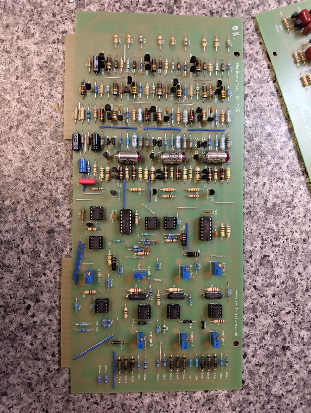 Minimoog oscillator PCB (assembled)
