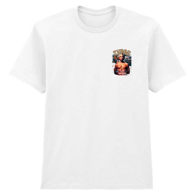 Tupac Shakur (2 Pac) White Soft Spun Small Patterned T-Shirt