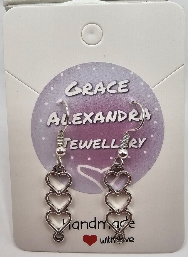 Drop Heart Earrings.