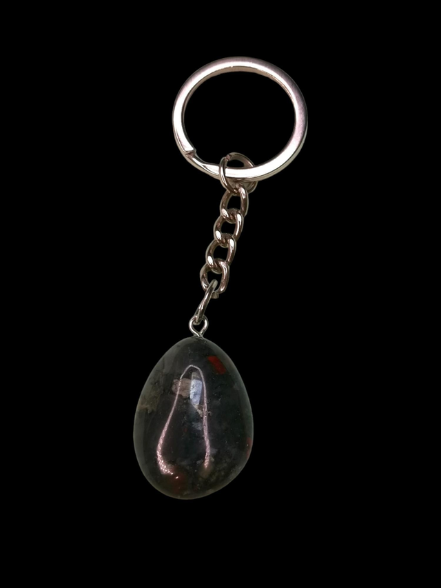 Porte clé jaspe héliotrope