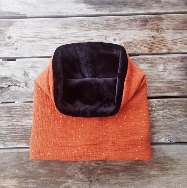 Snood LOUIS pois dorés rouille 