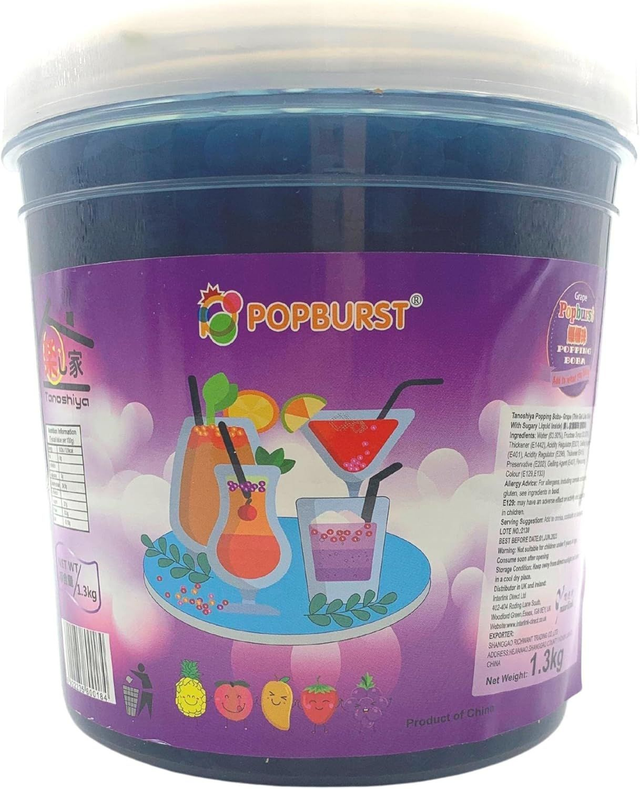 Tanoshiya Popping Boba Fruity Flavour Bursting Bubbles 1.3kg