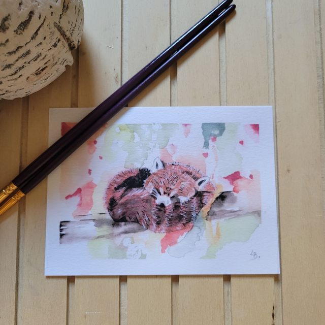 Carte "Le petit panda roux"