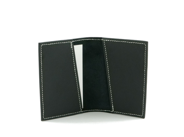 Porte-Cartes MICHI Noir Souple Fil Blanc