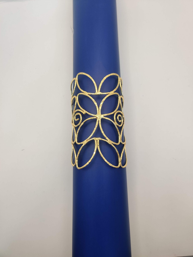 Statement Jewellery/Bracelets- Chunky Cuff Bracelet Adjustable Golden Polished