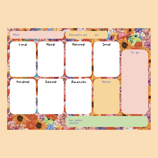 Semainier - orange flowers