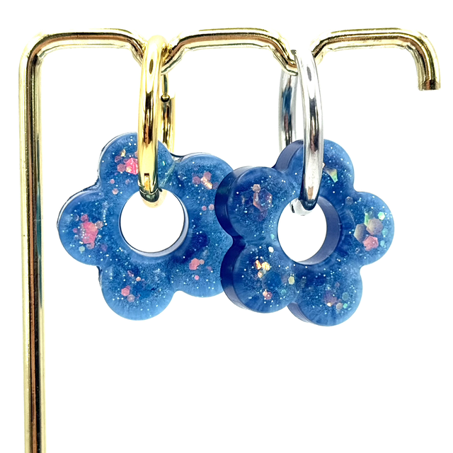 Pampilles Fleurs Moyennes Bleu Pétillant 