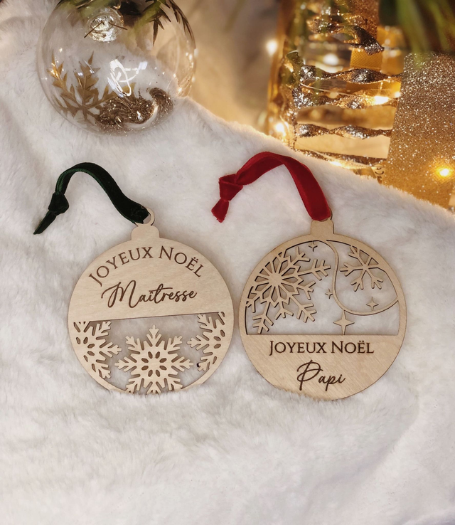 Boule de Noël "Eclat de Neige"