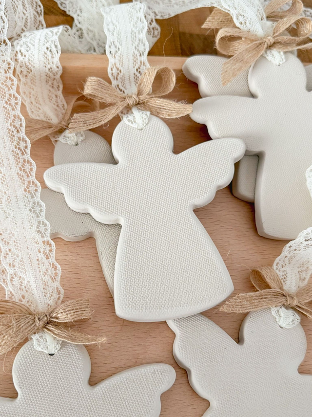 Ange en argile à suspendre, diffuseur de parfum