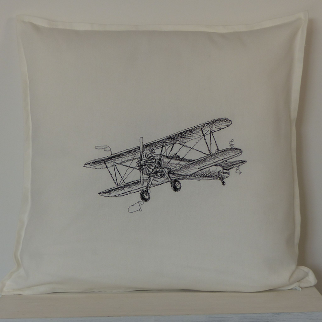 Kissenhülle weiß „Doppeldecker"